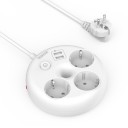 Forlængerledning 3x stikkontakt, 2x USB A3028 2