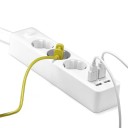 Forlængerledning 3x stikkontakt, 4x USB 1,8 m 3