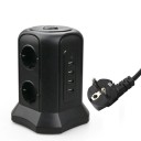 Forlængerledning 6x stikkontakt, 4x USB 2 m 1