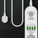 Forlængerledning med afbryder 4x stikkontakt, 4x USB 2 m 2