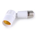 Förlängningsadapter för E27-sockel Rotera 360 grader Med led för vinkling Längd 12,5 cm Plast ABS Vit För lampor och belysning 2