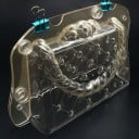 Formă 3D pentru ciocolată în formă de geantă Formă transparentă în două părți cu model matlasat și mâner răsucit Plastic 16,5 x 10,5 x 7 cm 1