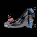 Formă 3D pentru ciocolată în formă de pantof cu toc înalt Două părți pliabile din plastic transparent Dimensiune 9,5 cm 3