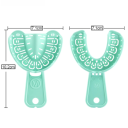 Forma de plástico para impressões dentárias 7,1 x 10,2 cm 6 unid Formas de impressão dentária 3 pares Modelos anatómicos para estomatologia e ensino 2