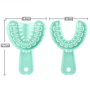 Forma de plástico para impressões dentárias 7,1 x 10,2 cm Conjunto de 6 peças 3 pares para impressões dentárias Ferramenta odontológica para modelos precisos 2
