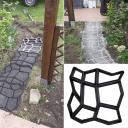 Forma de plástico reutilizável para pavimento de betão 35 x 35 x 3,6 cm Forma irregular Caminhos de jardim Passadeiras Ladrilhos 2