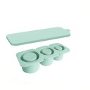 Formă de silicon pentru cuburi de gheață, 215 × 70 × 82 mm, capac și 3 grile pentru pahare Stanley de 30/40 oz, tavă reutilizabilă 3