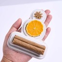 Forma de silicone 11,9 x 10 cm Especiarias de Natal Laranja Canela Anis Forminha para moldagem de cera, resina, gesso e velas 4