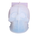 Forma de silicone 3D para fabrico de velas Pequena forma em forma de caveira Vela decorativa em forma de crânio humano Fabrico manual de velas Decoração de Halloween 5,4 x 4 cm 3