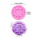 Forma de silicone 7,3 x 0,9 cm Casa de gengibre e doces Forminha para moldagem de cera, resina, gesso, chocolate e enfeites de Natal 2