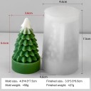 Forma de silicone 7,5 x 4,6 cm Árvore de Natal com ramos em camadas Molde para fundição de cera, resina, gesso, sabão e velas 2