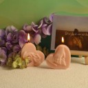 Forma de silicone em forma de coração com motivo de mãos entrelaçadas 7,5 x 6,6 x 2,3 cm para moldagem de velas, sabão, gesso, resina e decorações 5