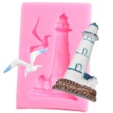 Forma de silicone farol e gaivota 1