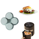 Forma de silicone para 4 ovos para fritadeira 13,8 x 13,8 x 2 cm Forma antiaderente para ovos na fritadeira de ar quente Cozimento fácil 2