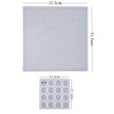 Forma de silicone para fazer tabuleiro de xadrez 31,5 x 31,5 cm e moldes para peças de xadrez em resina epóxi 2