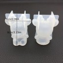 Forma de silicone para figura decorativa de rena 8 × 6 cm Forma para moldar resina gesso sabão figura natalina 2