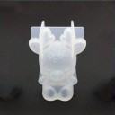 Forma de silicone para figura decorativa de rena 8 × 6 cm Forma para moldar resina gesso sabão figura natalina 4
