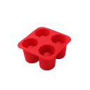 Forma de silicone para gelo 10×5 cm 4 buracos redondos Prensa criativa para gelo para whisky Bar de cerveja Utensílios de cozinha Cubos de gelo redondos para bebidas 6
