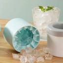 Forma de silicone para gelo 9×9×8,5 cm Balde redondo para gelo Fabricante de cubos de gelo DIY de verão Congelador Acessório 6