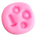 Forma de silicone para parafusos e porcas 2