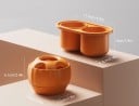 Forma de silicone para petiscos para cães 7.2 x 7.2 x 6.1 cm bola 6.3 x 5 x 11.5 cm tabuleiro Conjunto 2 pcs Forma para petiscos congelados de iogurte 4