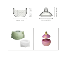 Forma de silicone para vela Bola de Natal com padrão martelado e tampa Forma para moldagem de cera resina sabão decorações 2