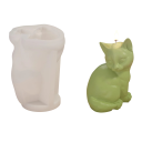 Forma de silicone para vela em forma de gato Forma para produção de velas, sabonetes, chocolate e decorações originais para trabalhos manuais em casa 1