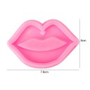 Forma de silicone rosa para resina 7,8 × 5 cm Forma em forma de lábios Forma de silicone para joias e pendentes 2