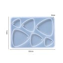 Formă din silicon 10,4 x 7,4 cm pentru pandantive triunghiulare Formă pentru rășină cu găuri pentru inel Fabricarea bijuteriilor cerceilor 2