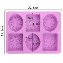 Formă din silicon 22,6 x 17,1 cm Formă cu motive de frunze pentru fabricarea decorațiunilor și a turnărilor 4