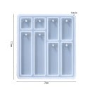 Formă din silicon 7 x 7,7 cm pentru pandantive dreptunghiulare pentru bijuterii Formă pentru rășină cu găuri pentru inel Crearea cerceilor 2