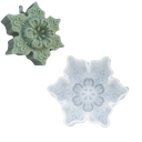 Formă din silicon 8,4 x 7,3 cm Detaliu fulg de zăpadă Formă pentru turnarea ceară, rășină, gips, săpun și ornamente de Crăciun 1