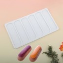 Formă din silicon pentru coacerea biscuiților și prăjiturilor 12,4 × 22,4 cm albă, formă multi-rând pentru deserturi alungite și coacerea dulce acasă 5