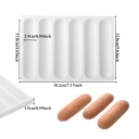 Formă din silicon pentru coacerea biscuiților și prăjiturilor 13 × 18 cm Formă albă netedă pentru deserturi în formă de baton Formă universală pentru coacere 2