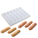 Formă din silicon pentru coacerea biscuiților și prăjiturilor 13 × 18 cm Formă albă netedă pentru deserturi în formă de baton Formă universală 1