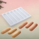 Formă din silicon pentru coacerea biscuiților și prăjiturilor 13 × 18 cm Formă albă netedă pentru deserturi în formă de baton Formă universală 3