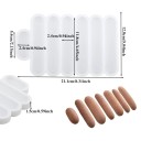 Formă din silicon pentru coacerea biscuiților și prăjiturilor 13 × 21 cm, formă albă netedă pentru deserturi alungite și coacerea dulce de acasă 4