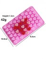Formă din silicon pentru inimioare mici 10.8 x 8.2 x 1.3 cm roz pentru fabricarea ciocolatei, bomboanelor, gheții, lumânărilor, săpunului, rezistentă și lavabilă 2
