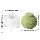 Formă din silicon pentru lumânări 8,8 x 7,3 cm Bănuț de Crăciun cu motiv de holly Formă pentru turnarea ceară rășină săpun decorațiuni 2
