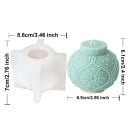 Formă din silicon pentru lumânări 8,8 x 7 cm Bănuț de Crăciun cu fulg de zăpadă și inscripția Love Formă pentru turnarea ceară rășină săpun 2