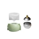 Formă din silicon pentru lumânări mare Bănuț de Crăciun cu model cioplit și capac Formă pentru turnarea ceară rășină săpun decoratiuni 1