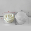 Formă din silicon pentru săpun 8 x 8 x 6 cm Formă mare în formă de trandafir Fabricare săpun Sfeșnice Gips Rășină Lucru manual 2