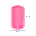 Formă din silicon roz pentru rășină 6,1 × 3 cm Formă în formă de medalion pentru câini Formă din silicon pentru pandantive și decorațiuni 2