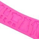 Forma in silicone 3D con motivi di abbigliamento per neonati per decorare torte per bambini Vestitini e tutine con dettagli delicati Dimensioni 17,5 x 2