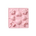 Forma in silicone 3D per lecca-lecca Produzione di lecca-lecca fatti in casa Forme giocose con rilievi Scanature per bastoncini Materiale 7