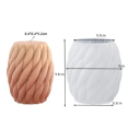 Formă medie pentru fabricarea lumânărilor și săpunului Ovală cu model spiralat 8,4 x 8,4 x 9,2 cm Formă din silicon pentru decorațiuni 2