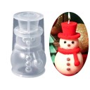 Forma per candela pupazzo di neve 9 x 5 cm 2