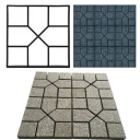 Forma per pavimentazione in plastica riutilizzabile 40 x 40 cm Forma da giardino per marciapiedi in cemento Corsi Piastrelle Fai da te 2
