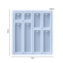 Forma silikonowa 7 x 7,7 cm Obdélníkové zawieszki na biżuterię Forma do żywicy z otworami na oczko Tworzenie kolczyków i zawieszek 2