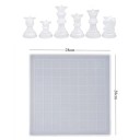 Formas de silicone para resina figuras de xadrez e tabuleiro 28 x 28 cm conjunto completo para produção de jogo de xadrez 2